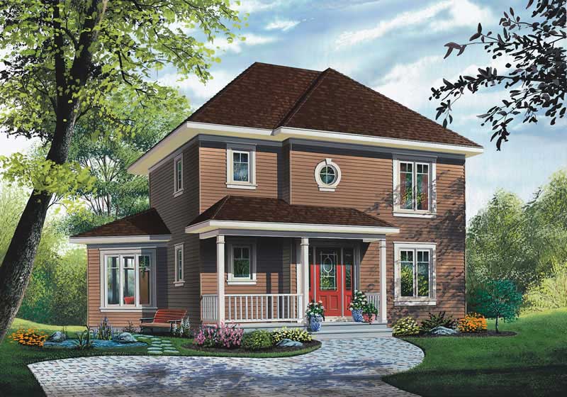 3-Bedroom, 1662 Sq Ft Farmhouse Home Plan - 126-1382 - Main Exterior