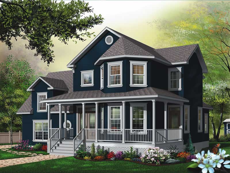 3-Bedroom, 2391 Sq Ft Contemporary House Plan - 126-1442 - Front Exterior