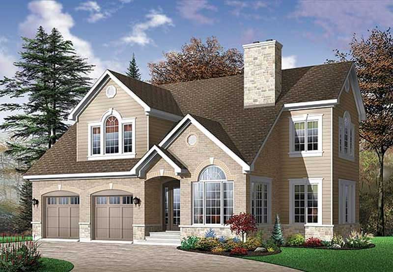 4-Bedroom, 2265 Sq Ft Contemporary House Plan - 126-1490 - Front Exterior