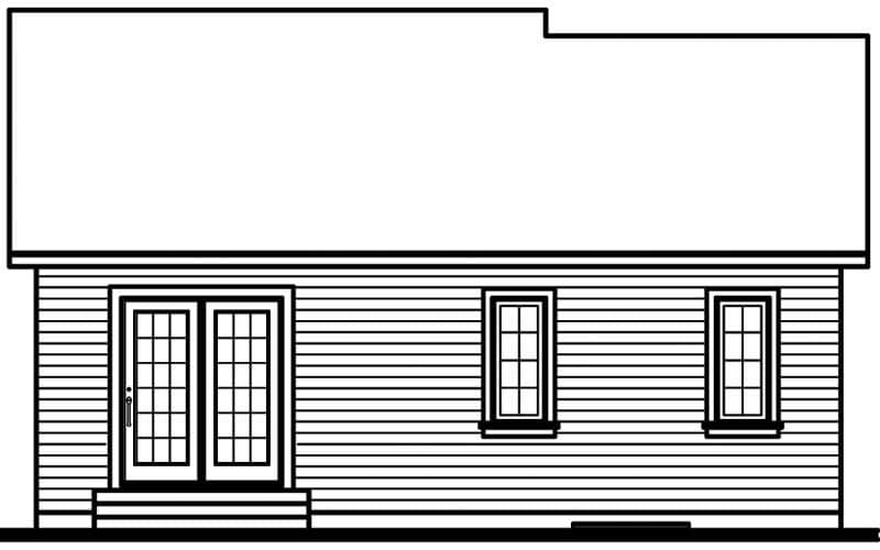 HOME PLAN REAR ELEVATION