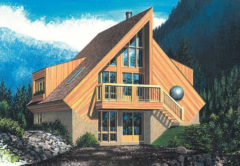 3-Bedroom, 1806 Sq Ft Contemporary Home Plan - 126-1816 - Main Exterior