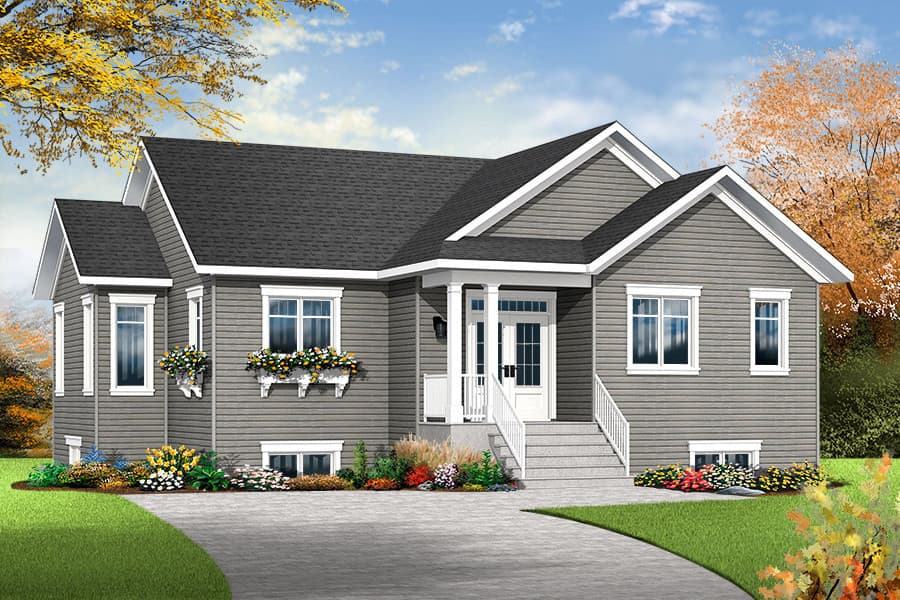 4-Bedroom, 2133 Sq Ft Country House Plan - 126-1863 - Front Exterior