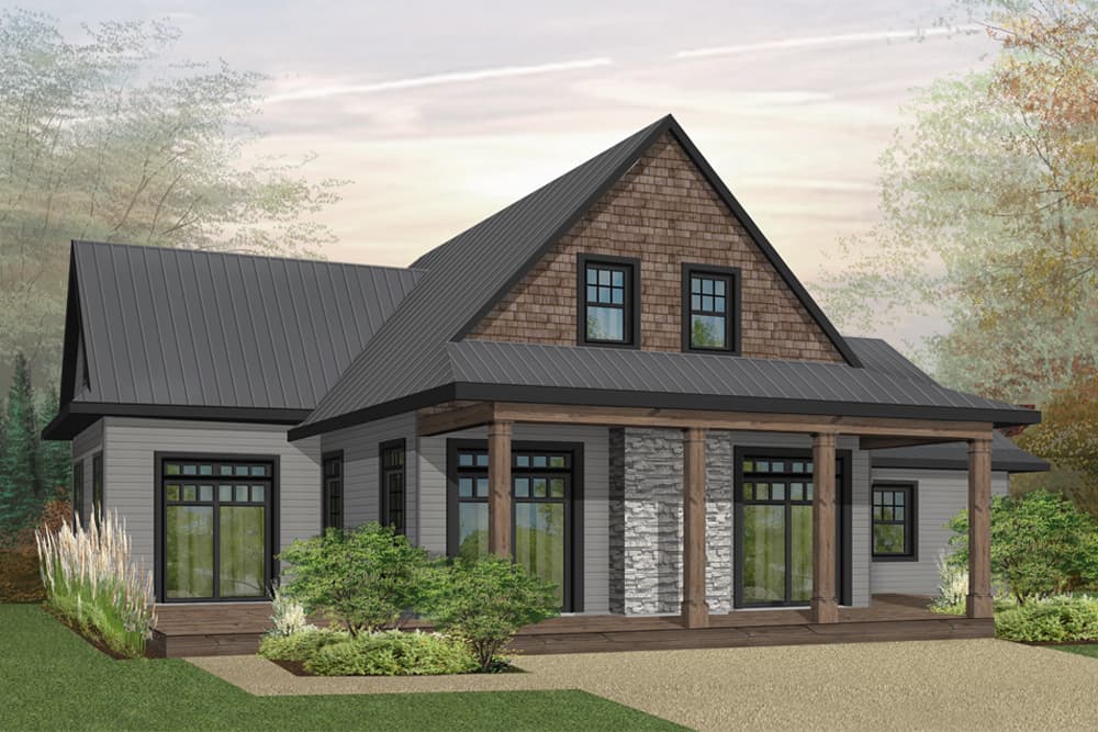 3-Bedroom, 2221 Sq Ft Cottage Home Plan - 126-1898 - Main Exterior