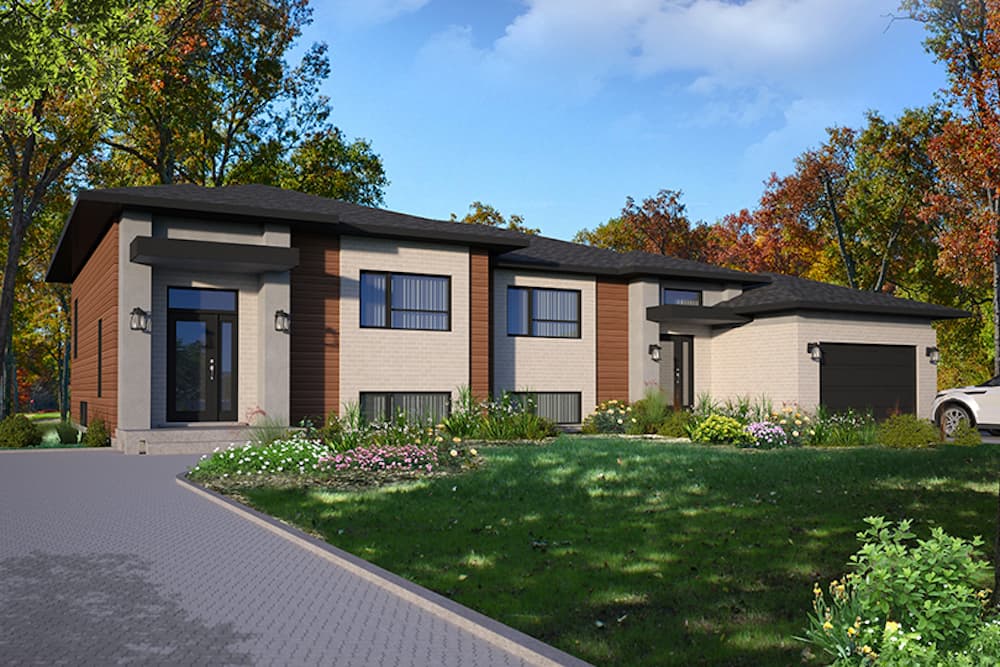 3-Bedroom, 3568 Sq Ft Duplex/Multi-Unit Home Plan - 126-1918 - Main Exterior