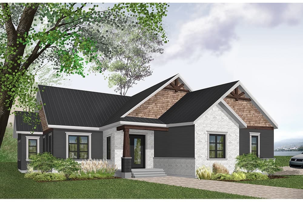 3-Bedroom, 1738 Sq Ft Rustic Home - Plan #126-1947 - Main Exterior