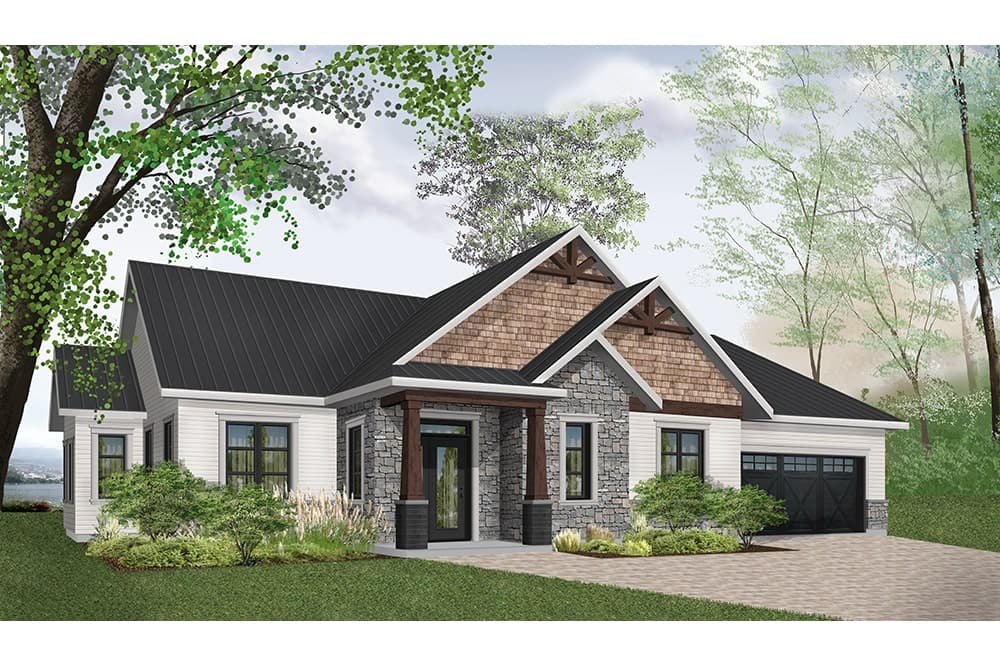 3-Bedroom, 1858 Sq Ft Rustic House - #126-1948 - Front Exterior