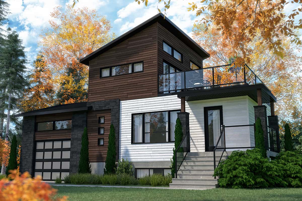 2-Bedroom, 1188 Sq Ft Contemporary Home - Plan #126-1979 - Main Exterior