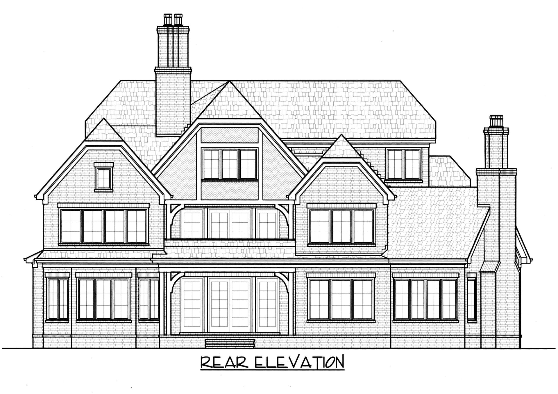 Home Plan Rear Elevation