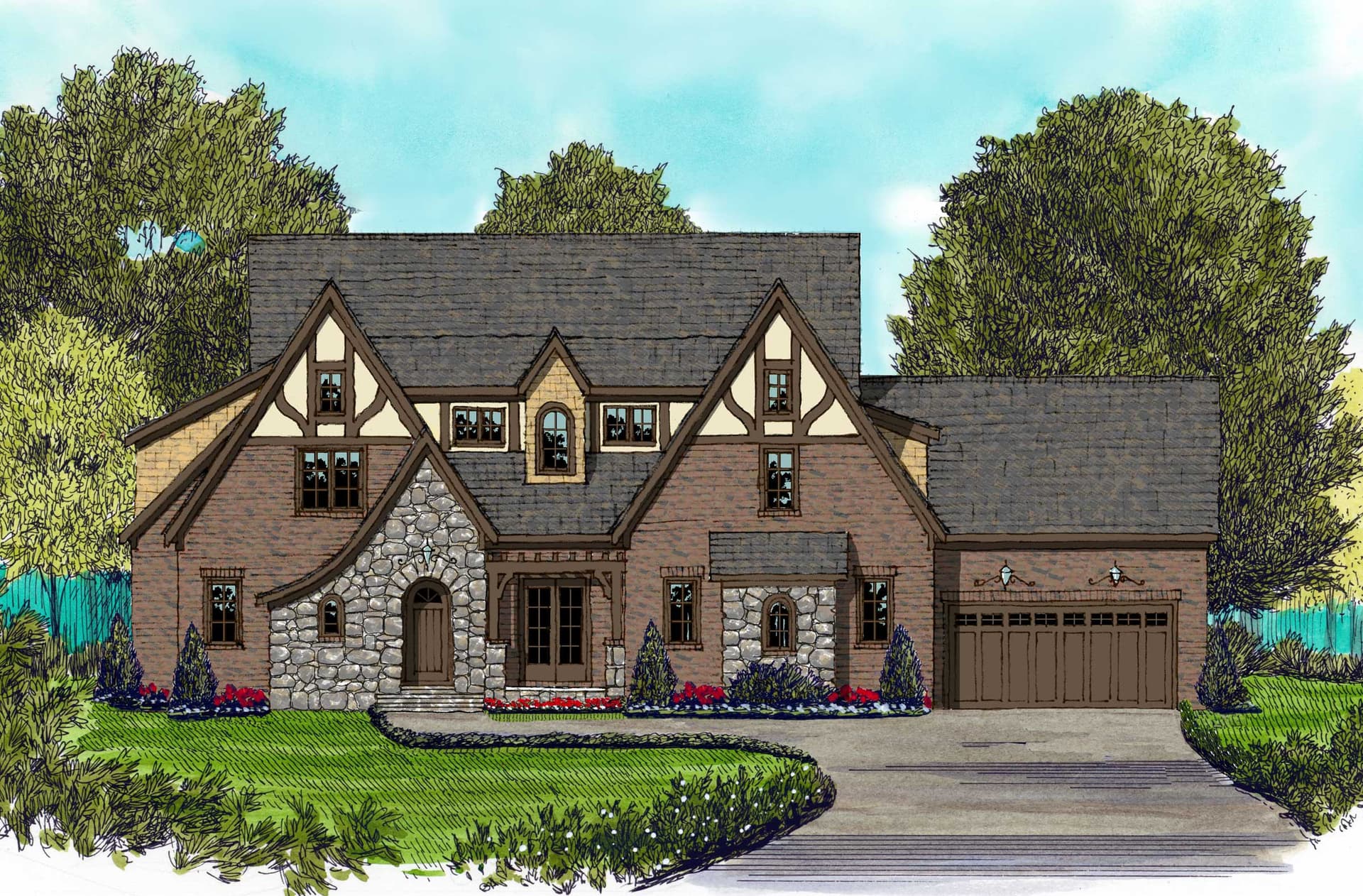 5-Bedroom, 4818 Sq Ft European House Plan - 127-1016 - Front Exterior