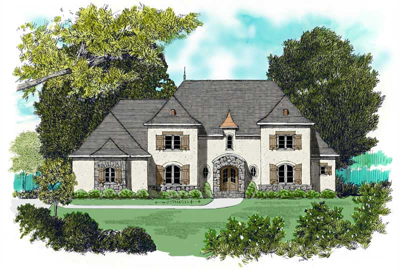 4-Bedroom, 3928 Sq Ft Country House Plan - 127-1024 - Front Exterior
