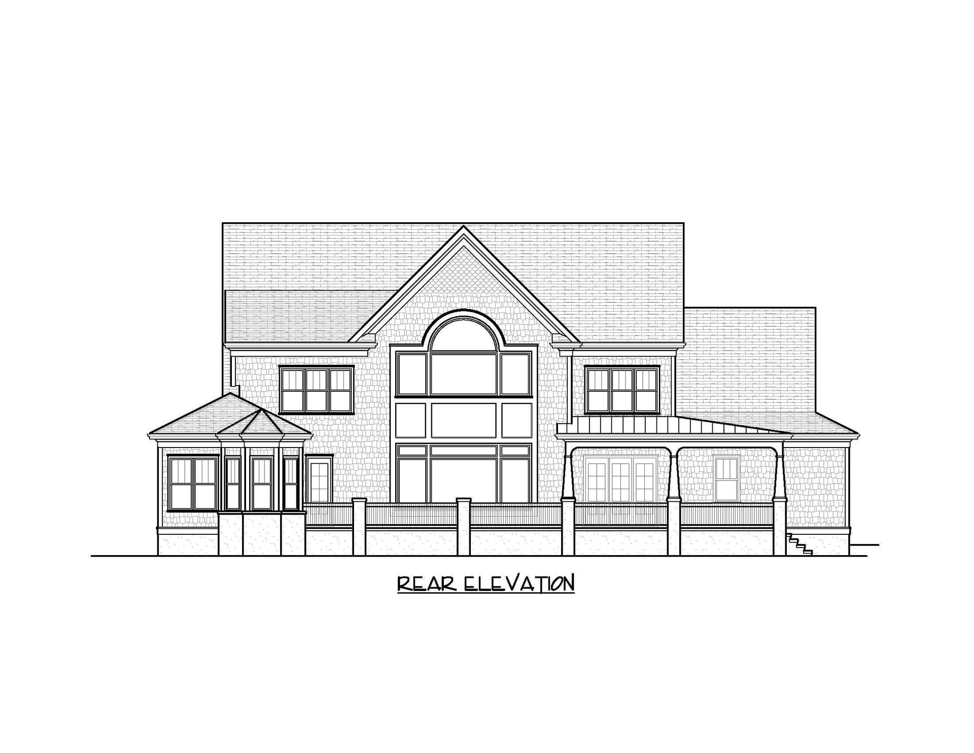 Home Plan Rear Elevation
