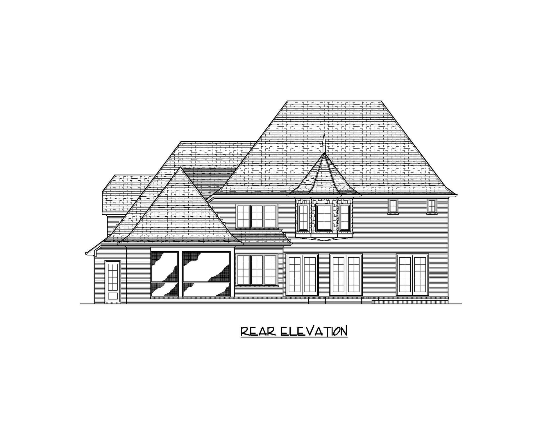 Home Plan Rear Elevation
