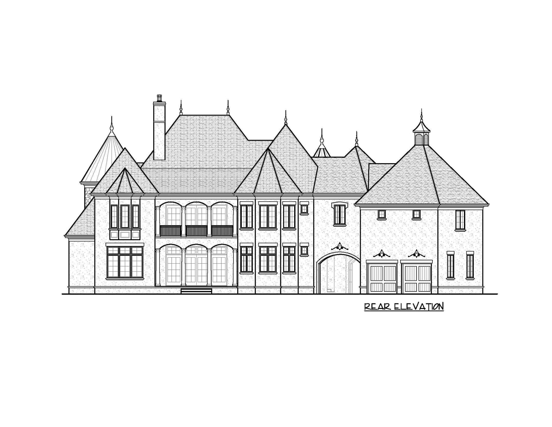 Home Plan Rear Elevation