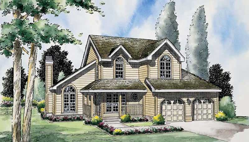 3-Bedroom, 1554 Sq Ft Country House Plan - 131-1026 - Front Exterior