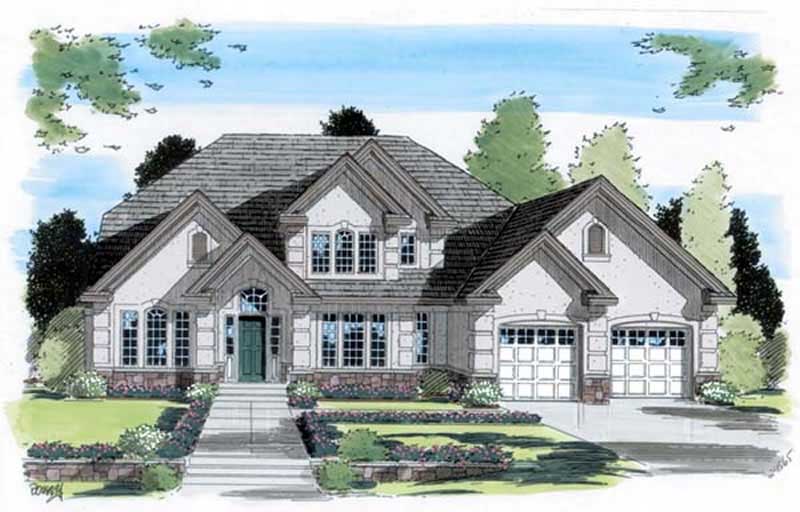4-Bedroom, 2755 Sq Ft European Home Plan - 131-1052 - Main Exterior