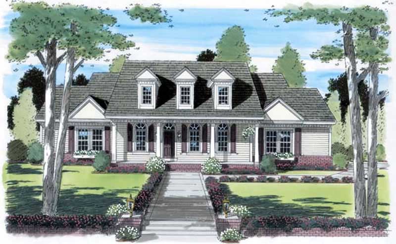 3-Bedroom, 2837 Sq Ft Cape Cod Home Plan - 131-1063 - Main Exterior
