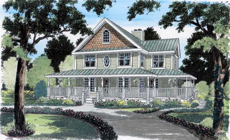 4-Bedroom, 1982 Sq Ft Country Home Plan - 131-1120 - Main Exterior