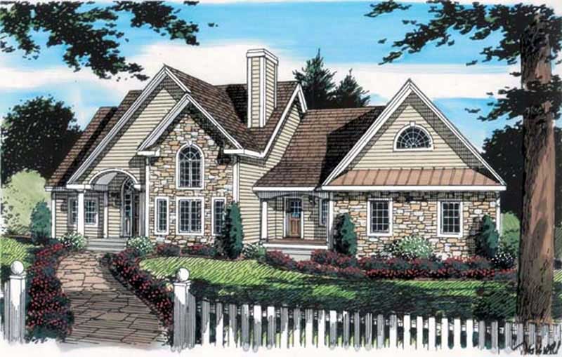3-Bedroom, 2161 Sq Ft Country House Plan - 131-1127 - Front Exterior