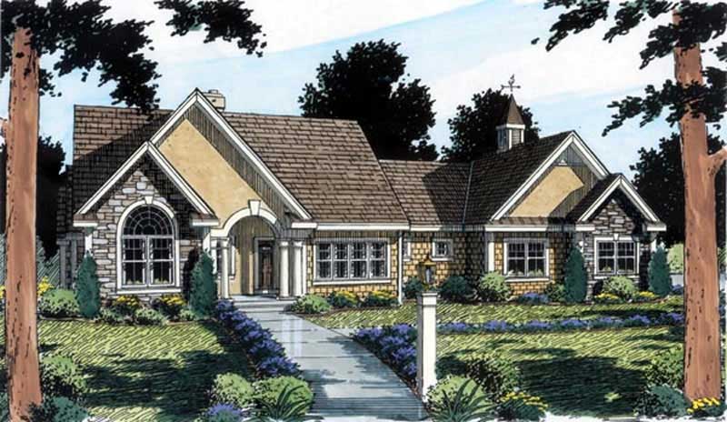 3-Bedroom, 2614 Sq Ft European Home Plan - 131-1154 - Main Exterior