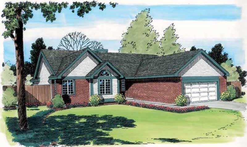 3-Bedroom, 1642 Sq Ft Country Home Plan - 131-1160 - Main Exterior