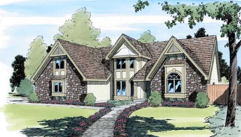 4-Bedroom, 2511 Sq Ft European Home Plan - 131-1186 - Main Exterior