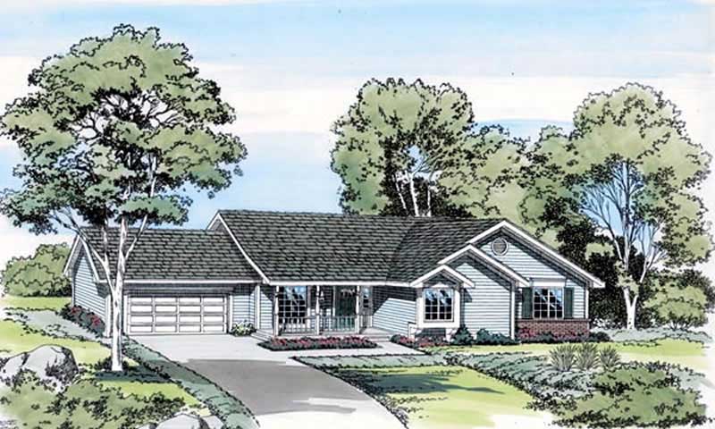 3-Bedroom, 1682 Sq Ft Contemporary Home Plan - 131-1198 - Main Exterior