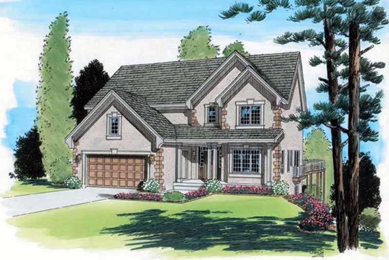 4-Bedroom, 2648 Sq Ft Traditional Home Plan - 131-1233 - Main Exterior