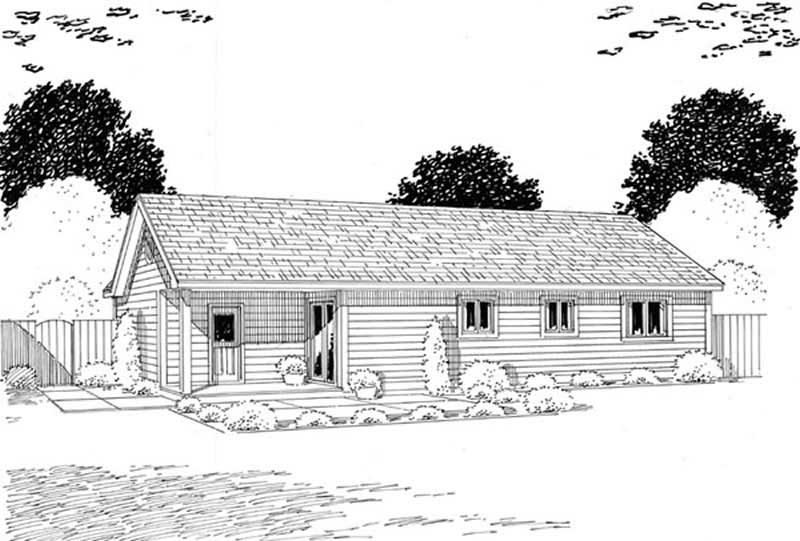 Home Plan Rear Elevation