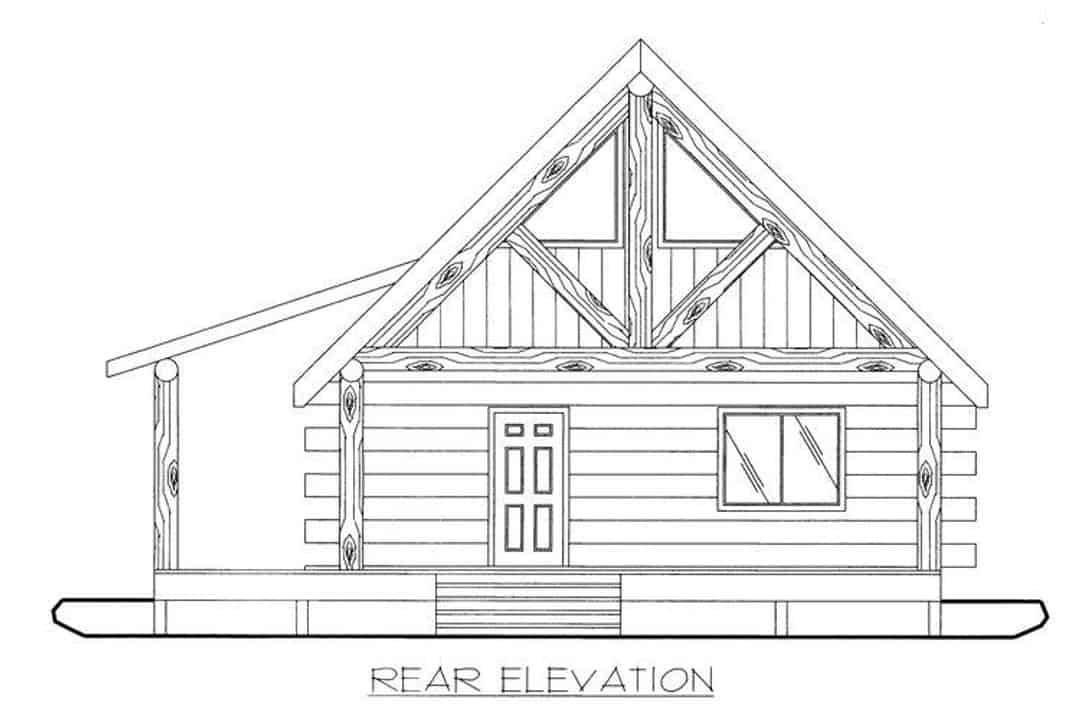 Home Plan Rear Elevation