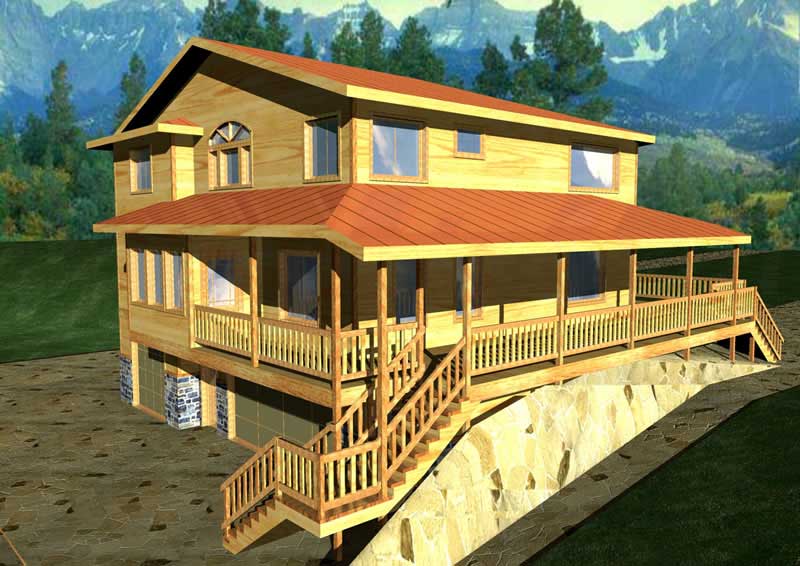 3-Bedroom, 2745 Sq Ft Concrete Block/ ICF Design Home Plan - 132-1248 - Main Exterior