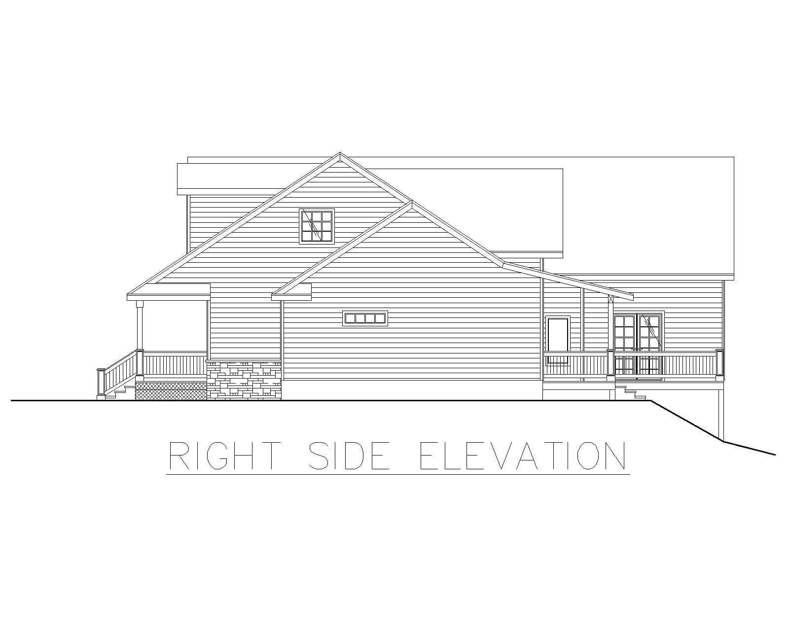 Home Plan Right Elevation