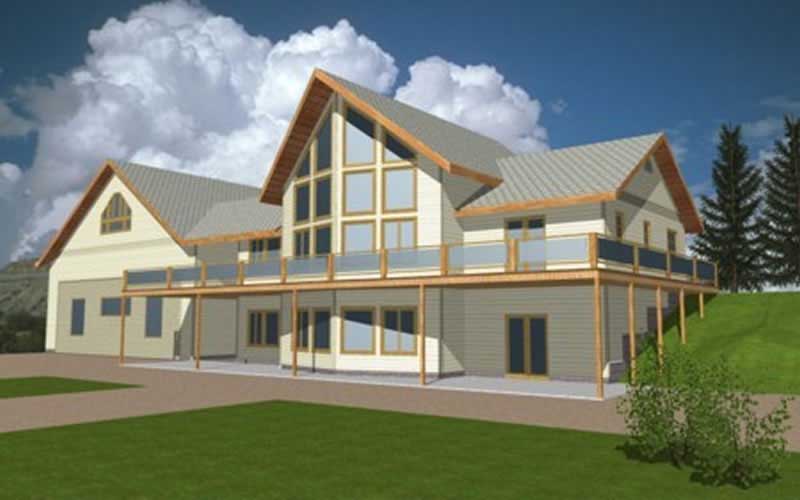 3-Bedroom, 2215 Sq Ft Concrete Block/ ICF Design Home Plan - 132-1258 - Main Exterior