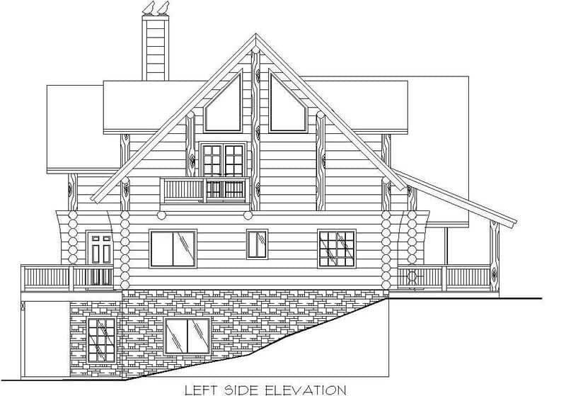 Home Plan Left Elevation
