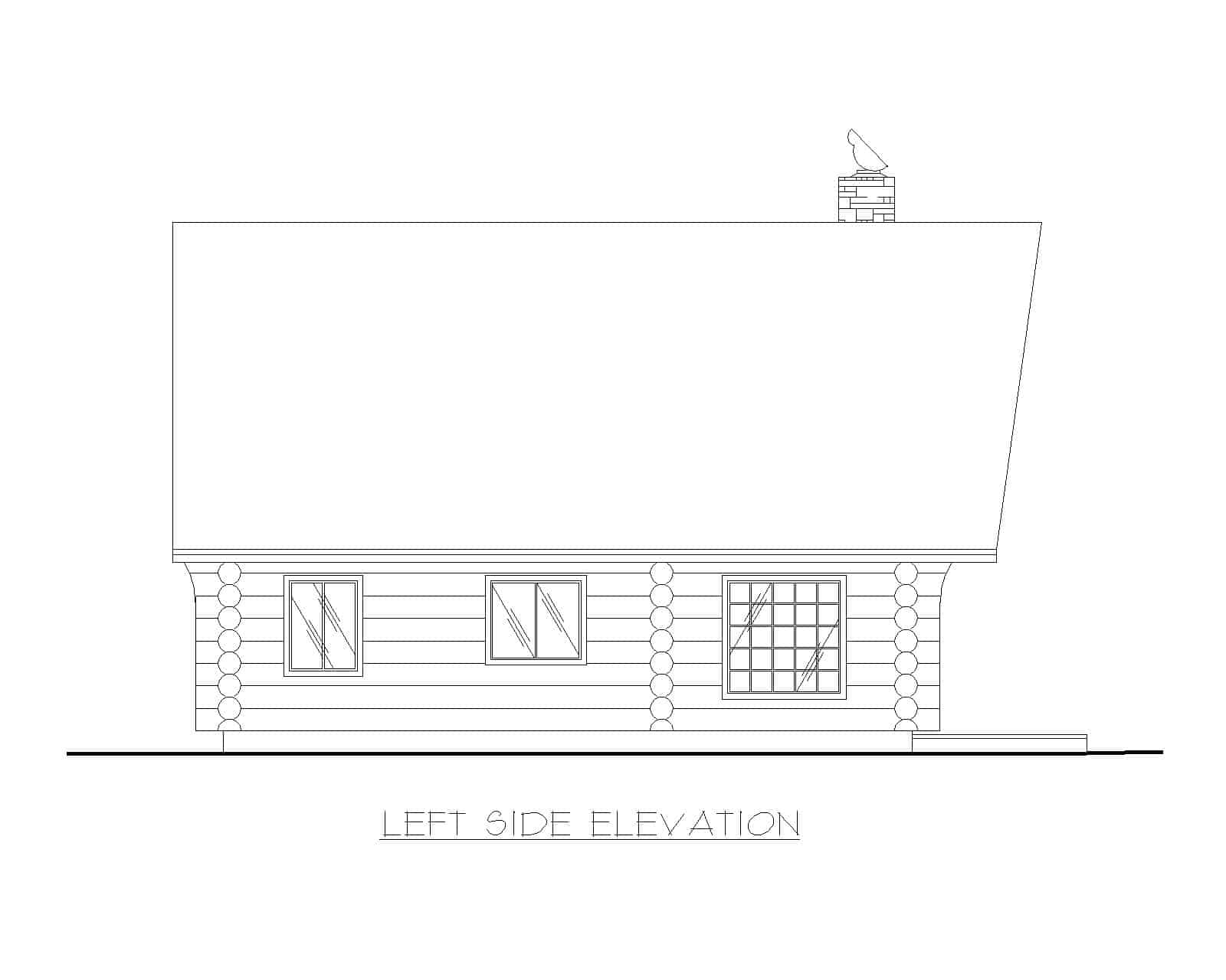 Home Plan Left Elevation