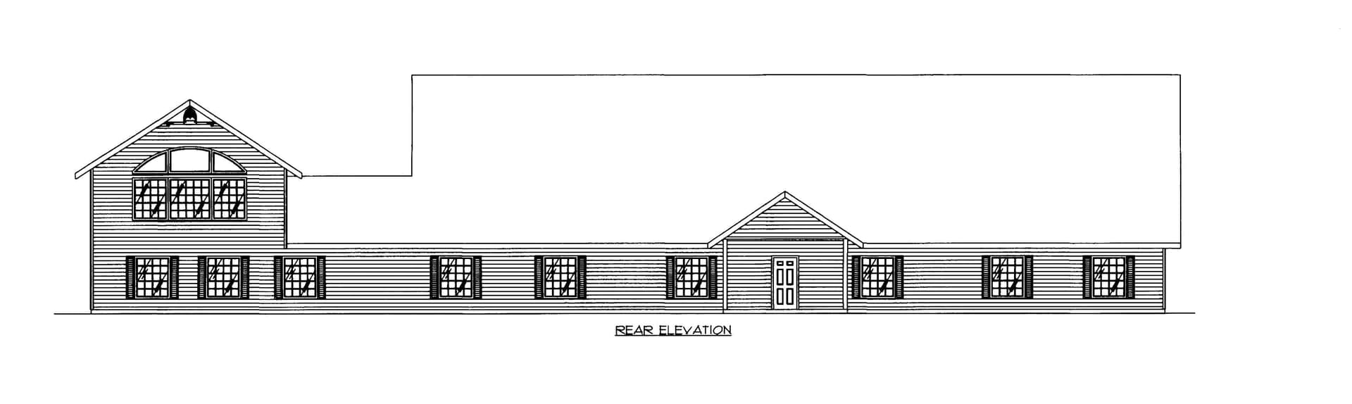 Home Plan Rear Elevation
