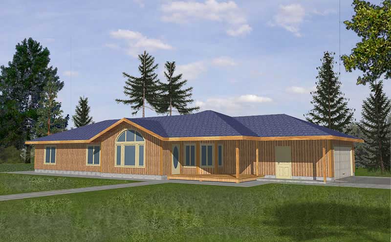 2-Bedroom, 1562 Sq Ft Country Home Plan - 132-1288 - Main Exterior
