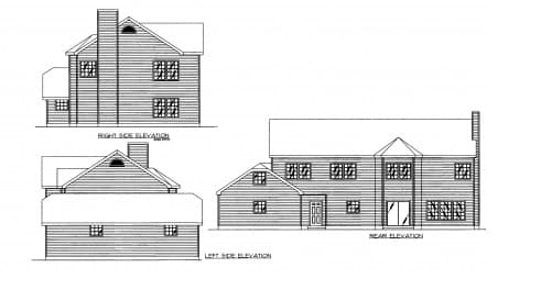 Home Plan Rear Elevation