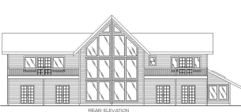 Home Plan Rear Elevation