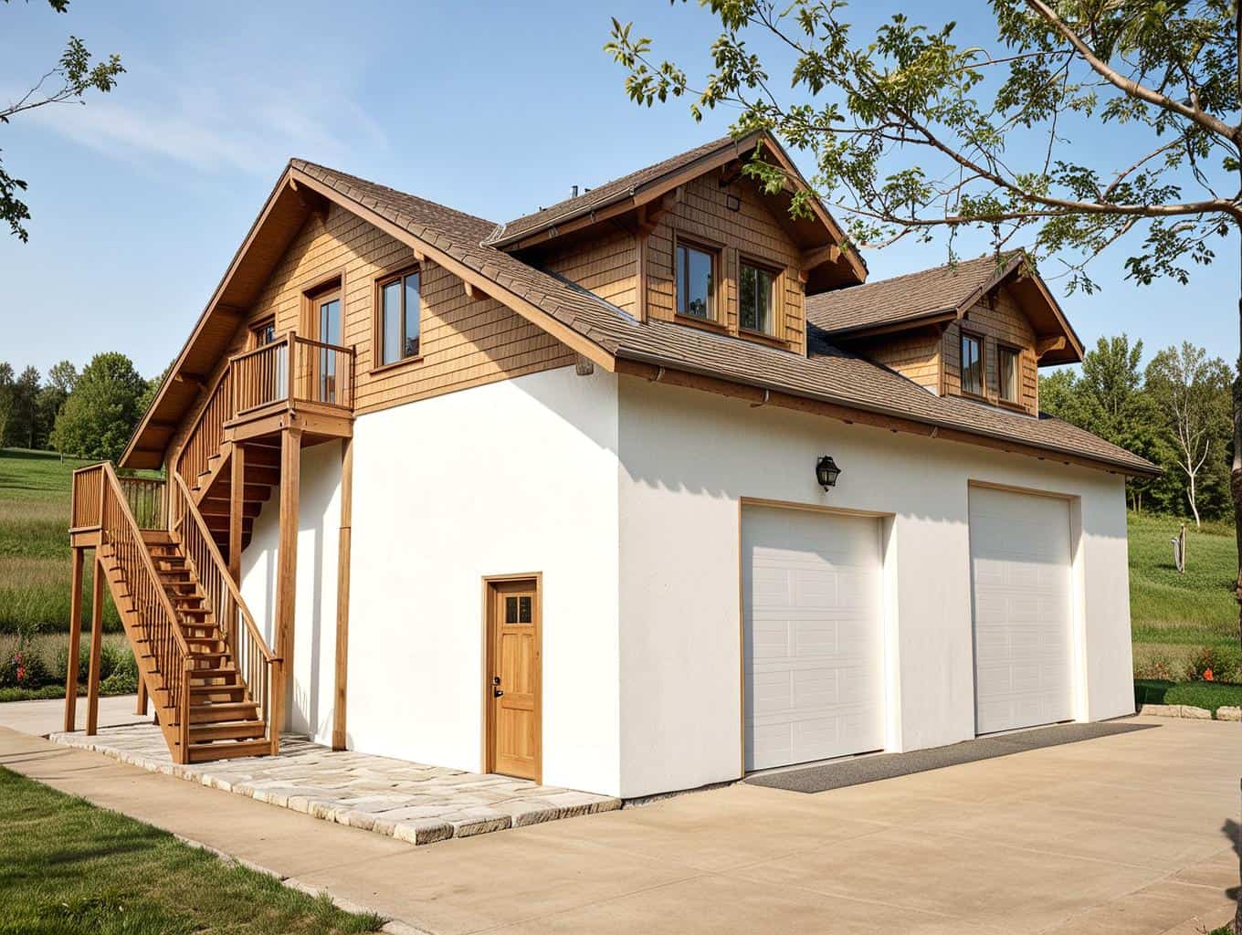 Front Elevation of this Garage House (#132-1444) at The Plan Collection.