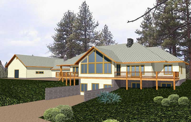 5-Bedroom, 5824 Sq Ft Ranch Home Plan - 132-1473 - Main Exterior