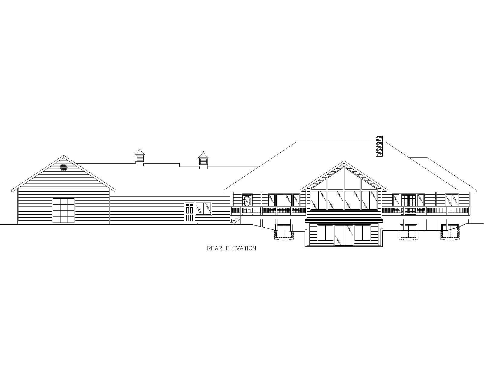 Home Plan Rear Elevation