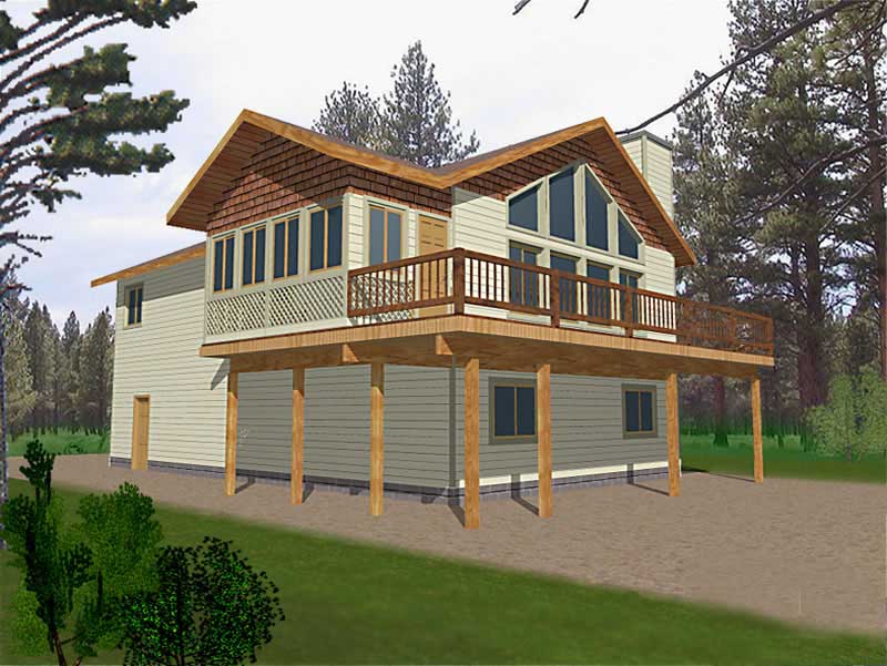 3-Bedroom, 1811 Sq Ft Concrete Block/ ICF Design Home Plan - 132-1481 - Main Exterior