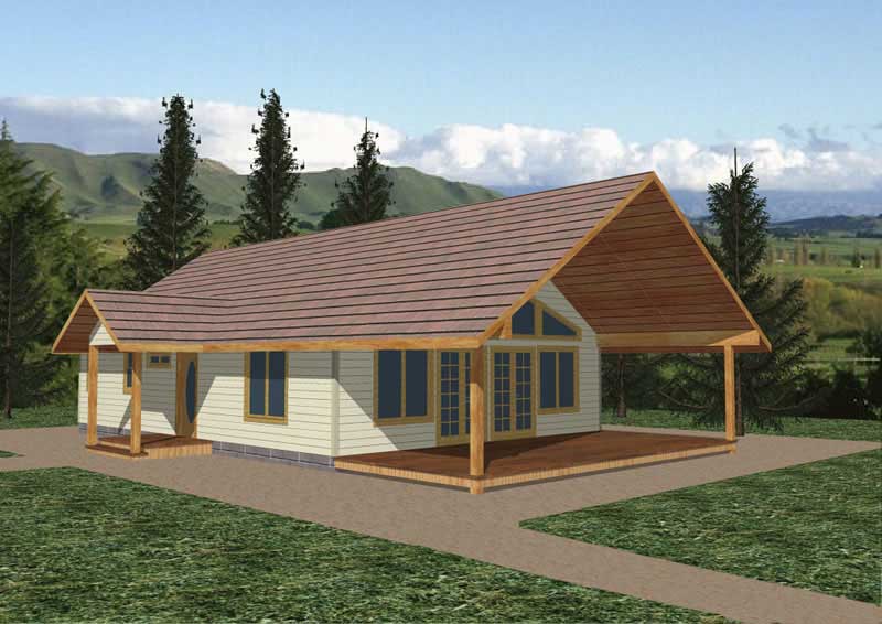 2-Bedroom, 1120 Sq Ft Ranch Home Plan - 132-1489 - Main Exterior