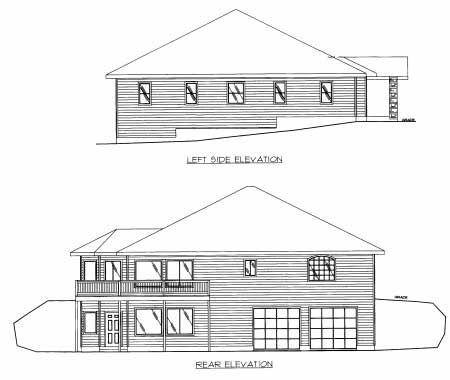 Home Plan Rear Elevation of this 3-Bedroom,2380 Sq Ft Plan -132-1521