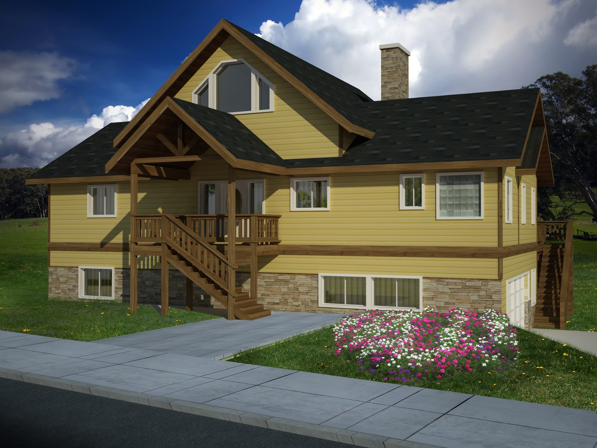 3-Bedroom, 3226 Sq Ft Coastal House Plan - 132-1523 - Front Exterior