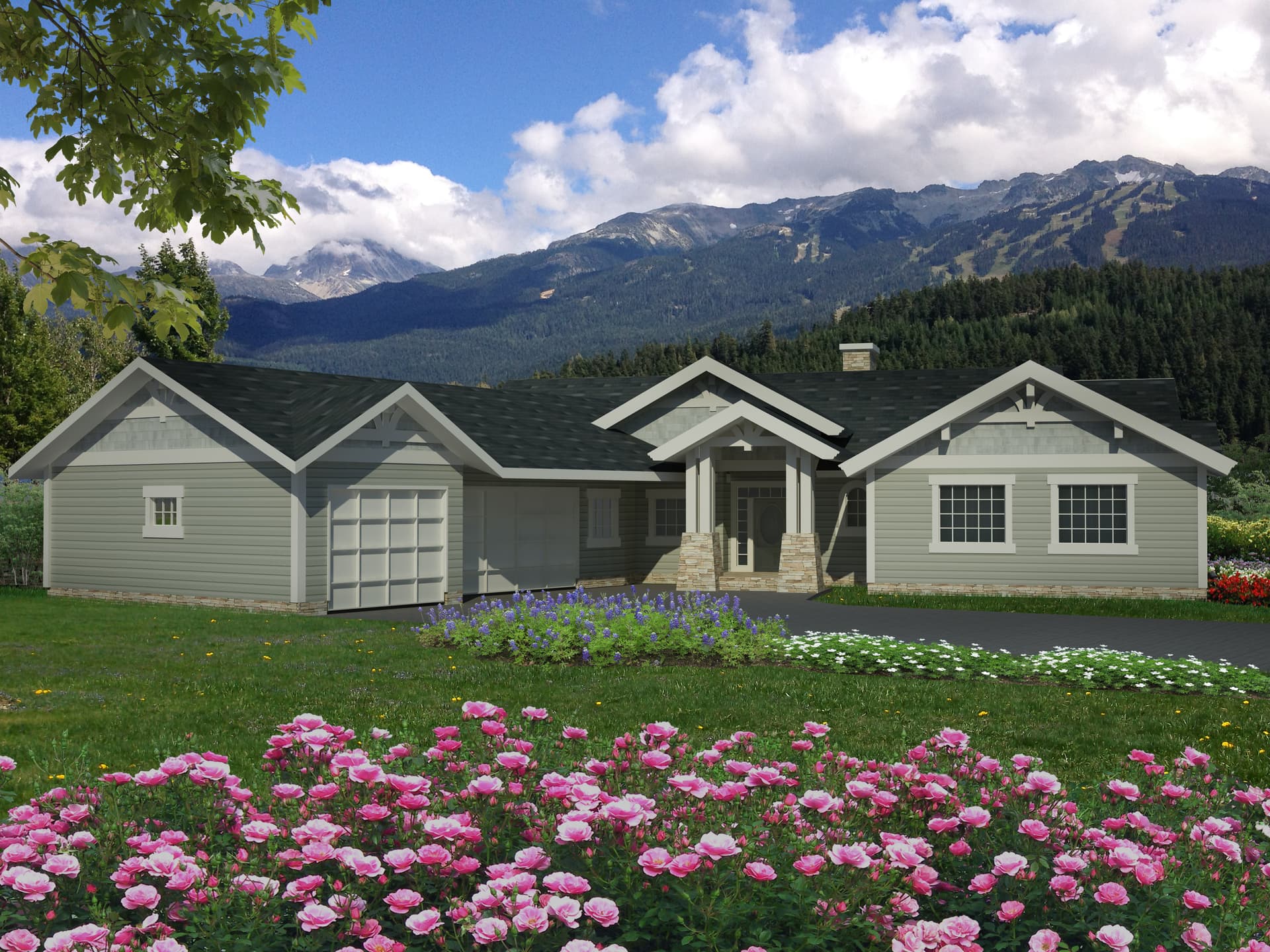 3-Bedroom, 2180 Sq Ft Traditional House Plan - 132-1538 - Front Exterior