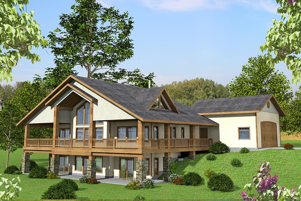 3-Bedroom, 3304 Sq Ft Craftsman House Plan - 132-1574 - Front Exterior