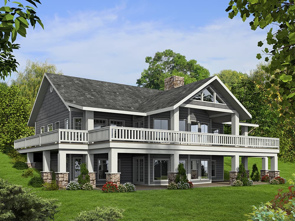 3-Bedroom, 3871 Sq Ft Craftsman House Plan - 132-1581 - Front Exterior