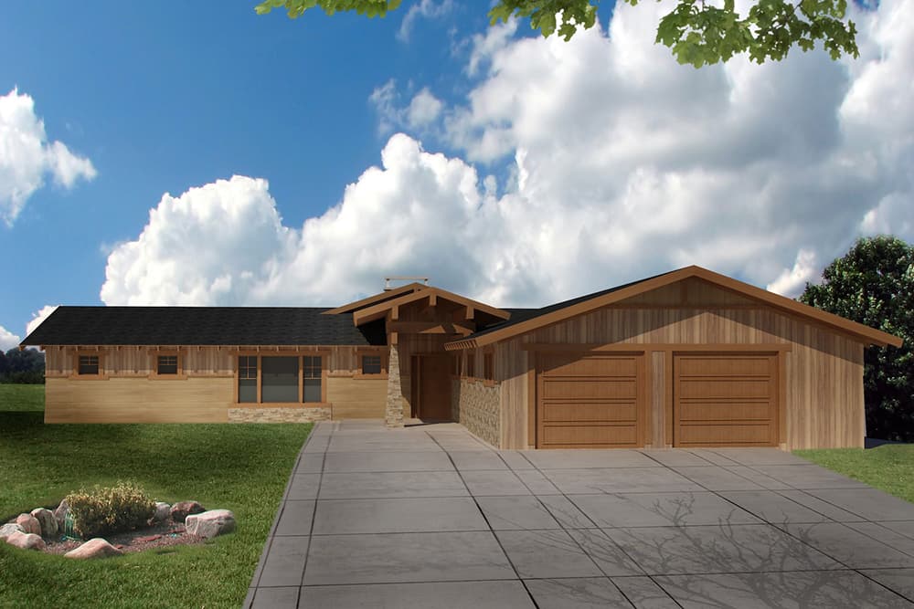 4-Bedroom, 4259 Sq Ft Modern House Plan - 132-1582 - Front Exterior