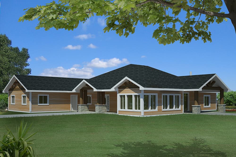 3-Bedroom, 2649 Sq Ft Craftsman House Plan - 132-1610 - Front Exterior